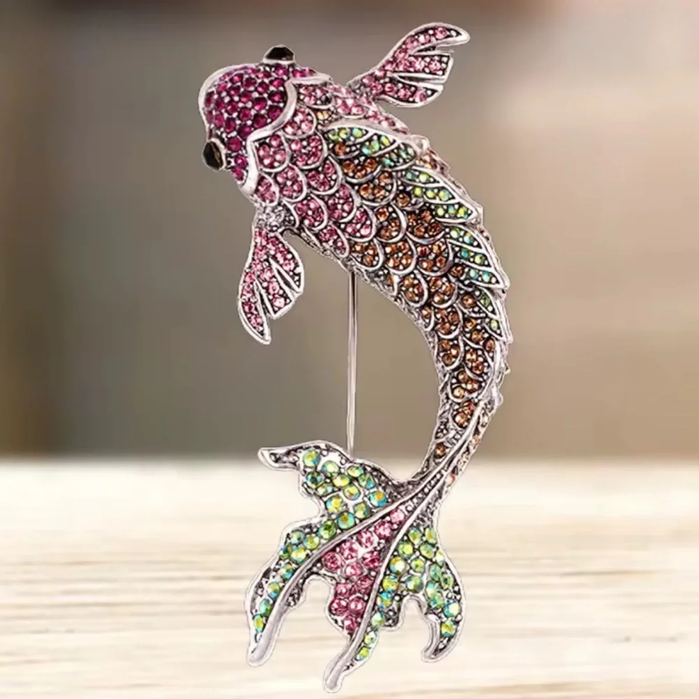 Betsey Johnson Multi-Color Koi Fish Brooch Pin